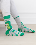 Men's Crew Grumpy Dinosaur Socks - Uptown Sox