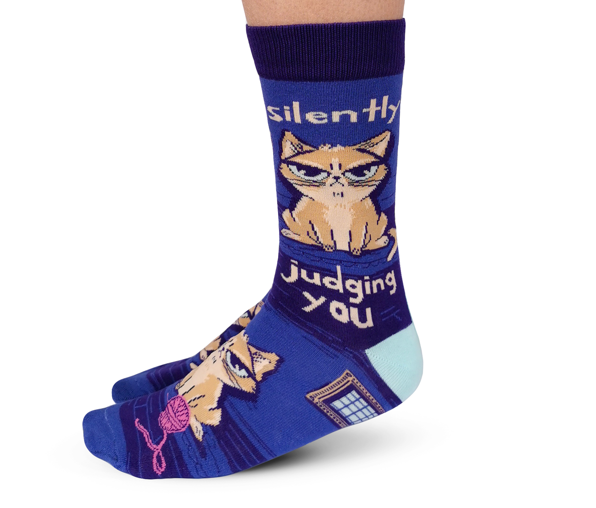 Judging You Cat Socks for Women - Uptown Sox