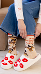 WOMEN'S NOVELTY CREW CUTE WIENER DOG DACHSHUND SOCKS - UPTOWN SOX