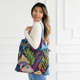 Pretty Mushroom Magic Foldable Packable Tote Bag - Uptown Sox