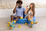 FUN RUBBER DUCKY SOCKS FOR MEN - UPTOWN SOX