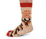 WOMEN'S NOVELTY CREW CUTE WIENER DOG DACHSHUND SOCKS - UPTOWN SOX