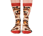 WOMEN'S NOVELTY CREW CUTE WIENER DOG DACHSHUND SOCKS - UPTOWN SOX